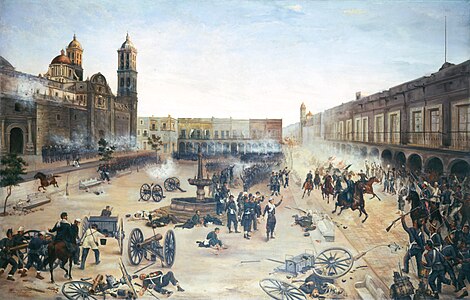 2 de abril de 1867. Entrada del general Porfirio Díaz a Puebla, 1902, by Francisco de Paula Mendoza.