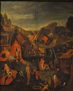 English: Scenes of hell. Français : Scènes de l’enfer. Nederlands: Hellescène. 16th century date QS:P,+1550-00-00T00:00:00Z/7 .