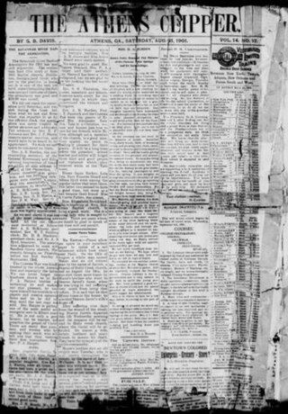 <i>The Athens Clipper</i> African American newspaper from Athens, Georgia, USA