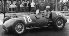 Alberto Ascari winning the 6th San Remo Grand Prix on 22 April 1951 in a Ferrari 375 F1 1951-04-22 San Remo WINNER Ferrari 375 F1 Ascari.png