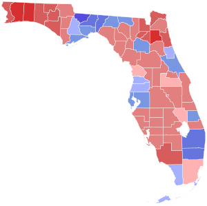 2004 United States Senate election in Florida results map by county.svg