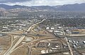 2015-11-03 11 10 48 View east towards Interstate 80's interchange with Interstate 215 and beyond towards downtown Salt Lake City, Utah from an airplane taking off from Salt Lake City International Airport.jpg