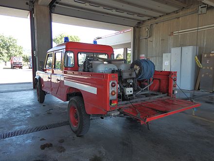 Land Rover conversion to fight forest fires, Cascina, Italy (August 2016)
