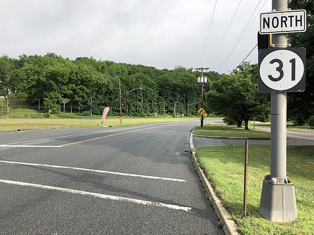 View north along Route 31 in Oxford Township