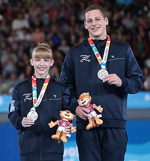 2018-10-15 Victory ceremony (Final Acrobatic Gymnastics) at 2018 Summer Youth Olympics by Sandro Halank–023.jpg