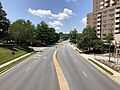 File:2020-07-02 14 04 28 View north along Maryland State Route 45 Bypass (Bosley Avenue) from the Towson University pedestrian overpass in Towson, Baltimore County, Maryland.jpg