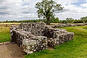 Remains of Birdoswald Roman Fort in Hadrian's Wall in the United Kingdom.