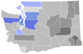 2022 Washington Secretary of State special election results map by county.svg