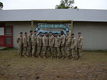 Staff of 3rd Battalion, 124th Infantry at Fort Stewart in 2003 prior to the Iraq Invasion. 3-124th Infantry Battalion Staff.jpg