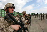 Militares xeorxianos en Afganistán.