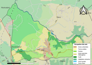 Mappa a colori che mostra l'uso del suolo.