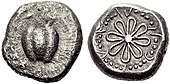 A Melian stater from the 5th century.