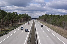 De A13 bij Staakow, kijkend in de richting van het noorden. (2009)
