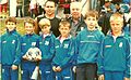 Josef Masopust a Jan Skorkovský na fotbalovém turnaji žáků, Česká Kamenice, (r. 2003)