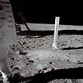 Photo du paysage lunaire prise par Buzz Aldrin.
