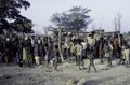 Fulani villagers with buckets near the well, Boucle du Mouhoun, 1984