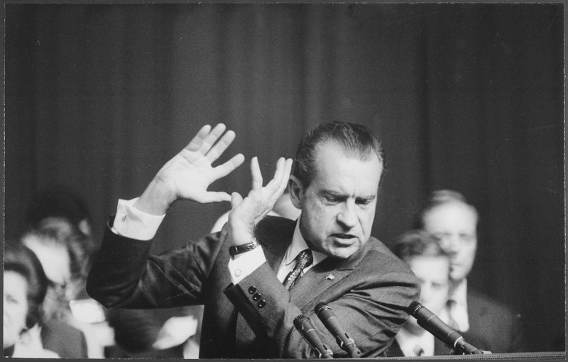 File:A three frame sequence of Richard M. Nixon giving a speech - NARA - 194695.tif