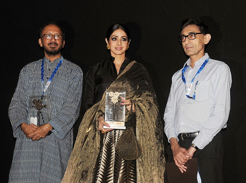 File:Actress Sridevi Boney Kapoor at the inauguration of the Indian Panorama section, during the 48th International Film Festival of India (IFFI-2017), in Panaji, Goa on November 21, 2017.jpg