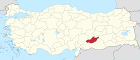 Pozicija provincije Adıyaman na karti Turske