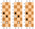 Forløbet af et slag en passant i skak
