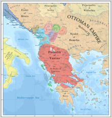 The Albanian pashaliks in 1815-1821. Albanian Pashaliks, 1815-1821.png