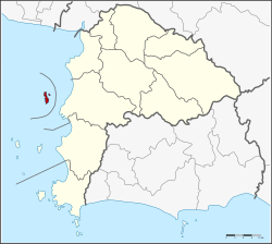 แผนที่จังหวัดชลบุรี เน้นอำเภอเกาะสีชัง
