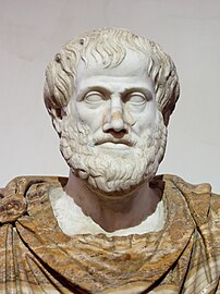 Busto de Aristóteles, filósofo grego.