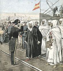 Arrival of the Moroccan ambassadors in Algeciras. Arrivee des ambassadeurs marocains a Algesiras 1906.jpg