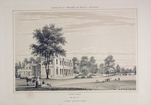 Lithograph of Astle Hall (1850) Astle Hall from Twycross (1850).jpg