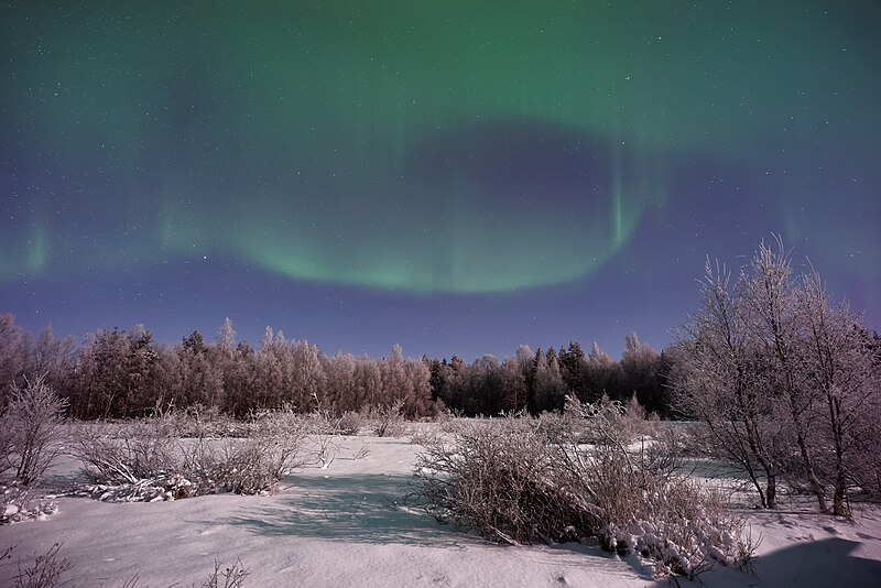 File:Aurora borealis over Lapland (Unsplash).jpg