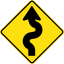 Australia road sign W1-5-L.svg