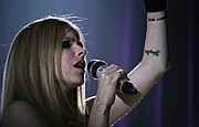 Avril Lavigne perfomring in Italy in 2011