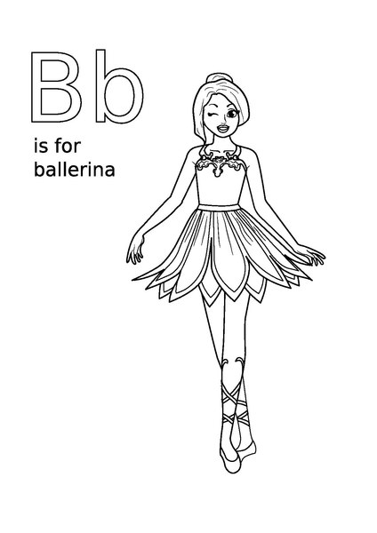 File:B is for ballerina coloring page.pdf