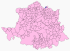 Расположение муниципалитета Баньос-де-Монтемайор на карте провинции