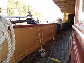 Lower deck, starboard bulwarks