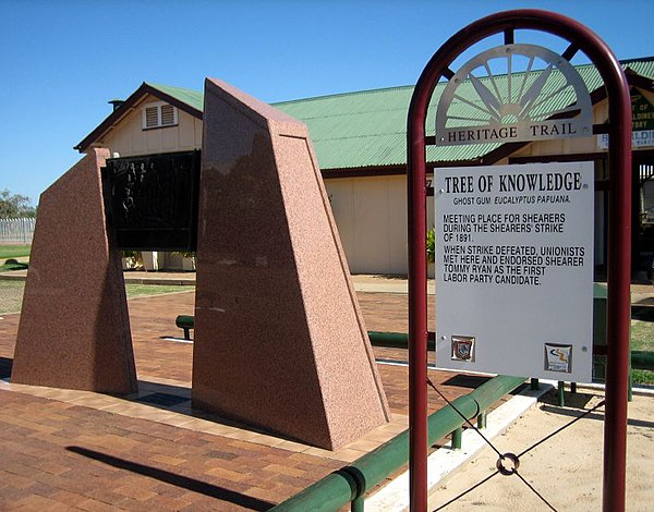 Tree of Knowledge marker in Barcaldine