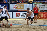 Deutsch: Beachhandball Europameisterschaften 2019 (Beach handball Euro); Tag 6: 7. Juli 2019 – Männerfinale, Dänemark-Norwegen 2:0 (25:18, 19:16) English: Beach handball Euro; Day 6: 7 July 2019 – Men's Final – Denmark-Norway 2:0 (25:18, 19:16)