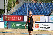 Deutsch: Beachhandball Europameisterschaften 2019 (Beach handball Euro); Tag 1: 2. Juli 2019 – Männer, Vorrunde Gruppe D, Polen-Schweden 2:1 (18:10, 15:9; 8:6) English: Beach handball Euro; Day 1: 2 July 2019 – Men Preliminary Round Group D – Poland-Sweden 2:1 (18:10, 15:9; 8:6)