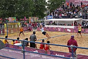 Deutsch: Beachhandball bei den Olympischen Jugendspielen 2018; Tag 5, 10. November 2018; Jungen, Hauptrunde - Thailand-Argentinien 2:1 English: Beach handball at the 2018 Summer Youth Olympics at 11 October 2018 – Boys Main Round – Thailand-Argentina 2:1