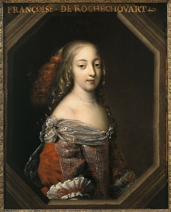 Portrait of Françoise-Athénaïs, c. 1660, when Mademoiselle de Tonnay-Charente