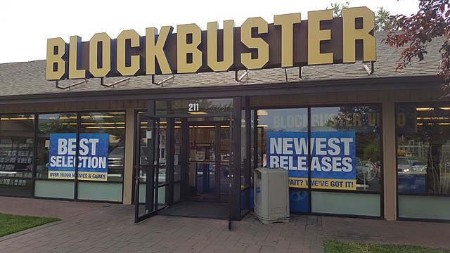 The last remaining Blockbuster in the world, on Route 20 and Revere Ave