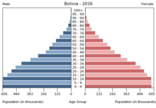 Population pyramid 2016 Bevolkerungspyramide Bolivien 2016.png