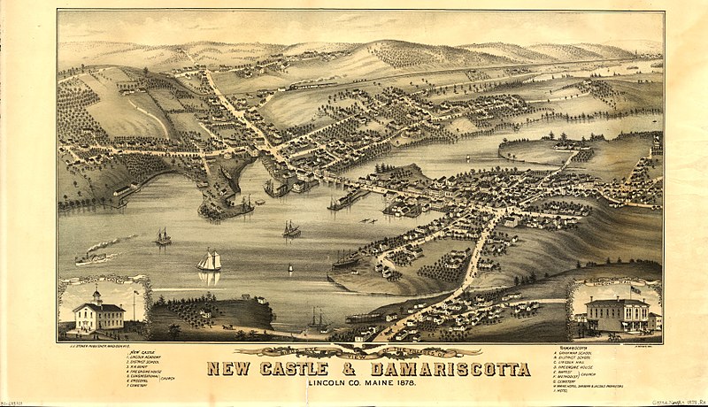 File:Birds eye view of the villages of New Castle & Damariscotta, Lincoln Co., Maine, 1878 LOC 81693311.jpg