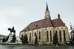 Die grootste kerk in Cluj-Napoca, die nie-amptelike hoofstad van Transsilvanië.
