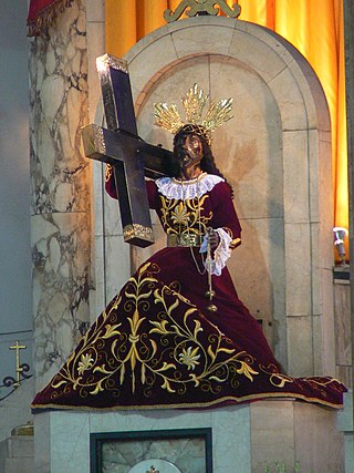 <span class="mw-page-title-main">Black Nazarene</span> Historic image of Jesus Christ in Quiapo Church, Manila, Philippines