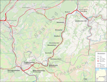 Rute til Bliestalbahn