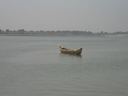 Boat on the Godavari at Kapileswarapuram