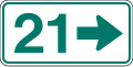 Right arrow with distance (green)