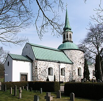 Bromma Church, used as an orienteering control point in 1901 Bromma kyrka view06.jpg