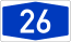 Bundesautobahn 26 numéro.svg